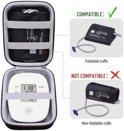 LTGEM Case Compatible with OMRON Bronze BP5100 / BP5000 / 5 Series BP742N / BP7200 Blood Pressure Monitor, Purple(Case Only)