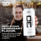 3D Energy Drink – Sugar Free, 200mg Caffeine, Pre Workout, Taurine, L-Carnitine, Lightly Carbonated, 16oz Cans, 12 Pack - Citrus Frost