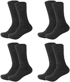 Diabetic Socks for Men Women Loose Fit Non-Binding Seamless Cuff Extra Wide Cotton Crew Socks Black White