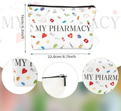 Medicine Storage Pouches, Medicine Bag for Traveling, Zipper Cosmetic Bags for Daily Use Storage Pouch, Portable Toiletry, Nurses, Women, Men