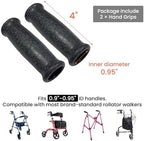 Walker Handle Cushions - Rollator Hand Grips Replacement Fit 0.9"-0.95" ID Handle, Rolling-Walker Accessories for Elderly Disabled, Set of 2