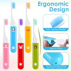 10 Pack Travel Toothbrushes Mini Travel Toothbrush Foldable Toothbrush Camping Pocket Mini Tooth Brush for Home School Business Trip Hiking Individually Wrapped(5 Color