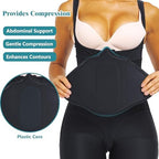 Ab Board Post Surgery Liposuction 360 Lipo Foam Abdominal Compression Board for Tummy Tuck BBL Recovery – Stomach Board for Faja Flattening and Lipo Foam Pads for Lipo Recovery Support Black