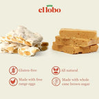 El Lobo Turron Alicante & Jijona Variety Pack, Spanish Hard & Soft Almond Nougat - Traditional Crunchy & Creamy Turrone From Spain, Gluten Free, 2 Pack