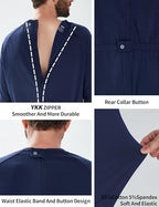 Adaptive Men's Security Back-Zip Jumpsuit - Easy Care Romper for Elderly & Limited Mobility