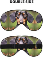 Dachshund Weiner Pet Dogs Print Block Out Light Sleeping Eye Mask,Night Blindfold, Breathable Soft Eye Shade Cover Gifts