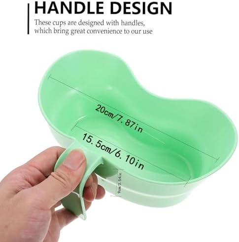 Bathroom Mouth Wash Cup, Portable Oral Care Tooth Brushing Cup, Patient Bed Mouthwash Cup with Handle, Emesis Trays Mouthwash Container, Mouthwash Basin Suitable for Elderly Patients