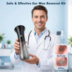 Upgraded Ear Wax Removal, Electric Ear Cleaner with One-Piece Waste Tank, Safe & Effective Earwax Removal Kit for Adults & Kids, Adjustable Water Pressure,12 Replaceable Nozzles, LED Display, IPX7