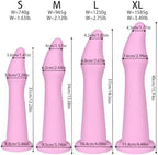 Pink Silicone XXL Huge Dildo Analdildo with Thick Anal Beads Butt Plug Vaginal Prostate Massage Dildos for G Spot and Anal Play with Strong Suction Cup Sex Toys for Women Men Sexual (L)