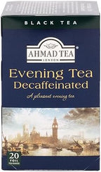 Ahmad Tea Black Tea, Decaffeinated Evening Teabags, 20 ct (Pack of 1) - Decaffeinated & Sugar-Free