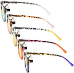 Eyekepper 5 Pack Blue Lens Glasses Women Screen Light Filter Blocking UV Rays Readers for Reading Computer Yellow Tinted +1.00