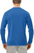 Roadbox Mens UPF 50+ UV Sun Protection Shirts Outdoor Long Sleeve SPF Rash Guard for Fishing Hiking Swimming Running