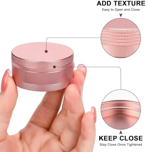 Portable Pill Box Pill Case Daily - Waterproof Single Metal Pill Container for Pocket Purse, Aluminium Alloy Round Daily Medicine Organizer to Hold Vitamins, Fish Oil, Medicine Medium Size