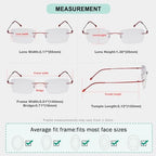 Eyekepper Ladies Frameless Reading Glasses - Lightweight Rimless Readers for Women