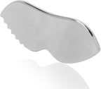 Stainless Steel Gua Sha for Skin Care Scraping Massage Tool with Comb Teeth | Massage, Used for Face, Neck, and Around Lips with Travel Pouch