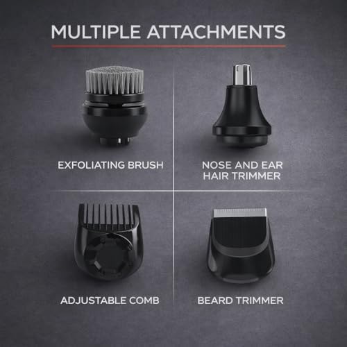 Remington Balder 3 Head Shaver Dual-Track Cutting Heads Multi-Directional Pivot 45 Minute Run Time 100 Percent Waterproof Complete Grooming Kit with Beard Trimmer Nose and Ear Trimmer
