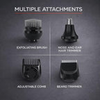 Remington Balder 3 Head Shaver Dual-Track Cutting Heads Multi-Directional Pivot 45 Minute Run Time 100 Percent Waterproof Complete Grooming Kit with Beard Trimmer Nose and Ear Trimmer