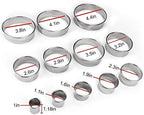 12 Pieces Round Cookie Biscuit Cutter Set,Graduated Circle Pastry Cutters,18/8 Stainless Steel Cookie Cutters and Donut Cutter Ring Molds