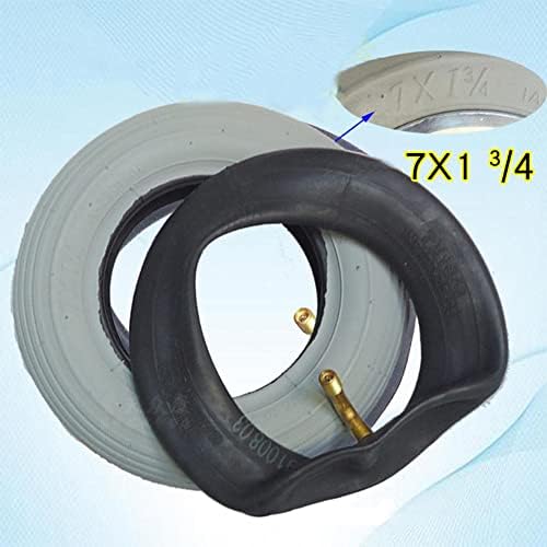7×1 3/4 Pneumatic Wheels Castor for Wheelchairs, 7inch Non-Slip Front Wheels Replacement for Disabled Wheelchairs, 8mm Bearings, 2pcs