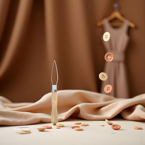 1Pc Brown Shirts Button Hook Helper Clothes Shirts Pull Hand Puller Button Helper Assist Aid Zipper Arth Buttoning Hook N9M6 Easy for Limited Dexterity Caused by Arthritis, Dressing Aids