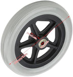 7 Inch Rubber Front Wheels for Wheelchairs, for Disabled Elderly Wheelchair Accessory Load 120kg