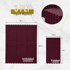 Burgundy Scalloped Napkins Disposable 100 Pcs 3-Ply Burgundy Scalloped Dinner Napkins Disposable Decorative for Dinners & Parties, Paper Guest Towels for Bathroom & Party Supplies