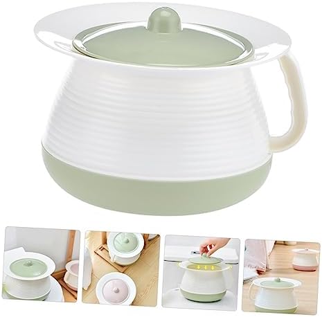 FRCOLOR Boy Girl Covered Chamber Pot Portable Urinal for Home Hospital and Travel Practical Pee Pot for Adults Boys and Girls and Pregnant Women Easy to Clean Plastic Design