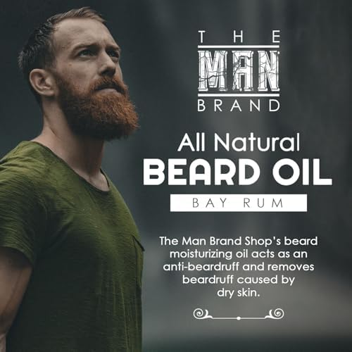 Bay Rum Beard Oil for Men Natural Beard Oil with Rich Bay Rum Scent for Beard Conditioning and Care, Soften and Hydrate with Leave-In Formula (1 Ounce)