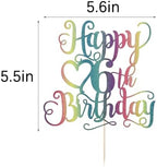 Flash Color Happy Birthday Cake Topper - Boys & Girls, 6th Birthday Party Decorations