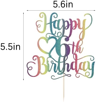 Flash Color Happy Birthday Cake Topper - Boys & Girls, 6th Birthday Party Decorations