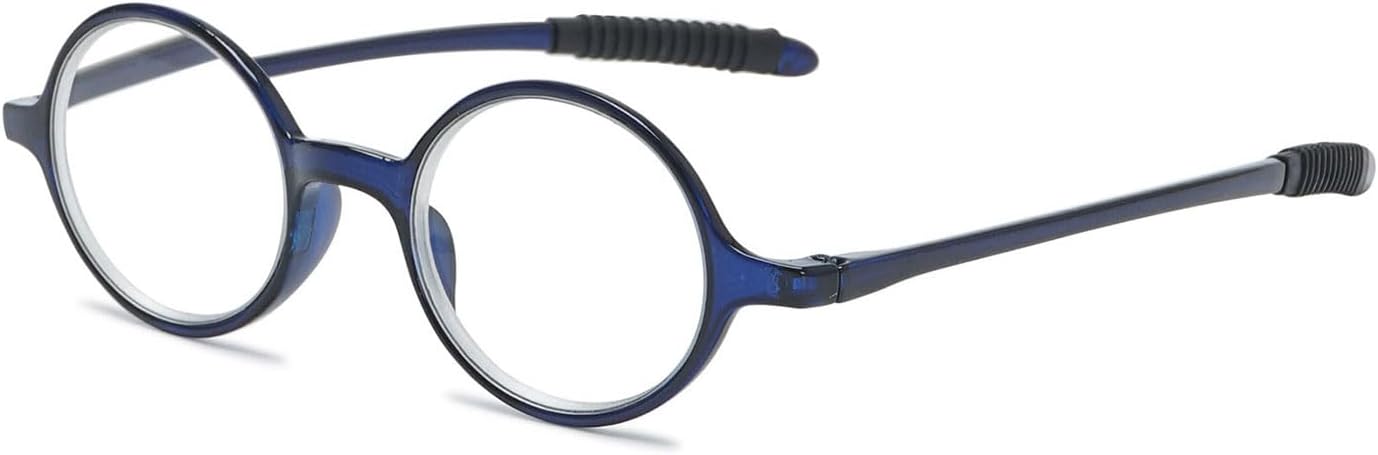 Small Round Reading Glasses Retro Mini TR90 Flexible Lightweight Vintage Computer Readers for Men Women