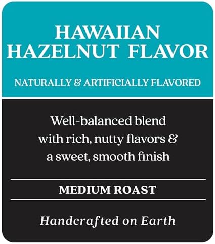 Copper Moon Medium Roast Whole Bean Coffee, Hawaiian Hazelnut Blend, 2 Lb