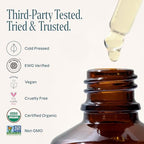 Cliganic Organic Pumpkin Seed Oil, 100% Pure - For Face & Hair | Natural Cold Pressed Unrefined (Packaging May Vary)