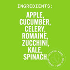 Pure Green Cold Pressed Juice - Pure Greens Apple - Fresh Functional Blend with Apple, Greens, Cucumber, Celery - Natural, Gluten Free, Non-GMO, No Artificial Colors or Flavors - Made from Real Fruits & Veggies - 16oz (12 Pack)