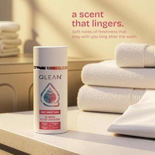 QLEAN Laundry Scent Booster Sweet Summer – Plant-Based In-Wash Fragrance Beads, Long-Lasting Clean Scent, Biodegradable Hypoallergenic Booster Beads for Sensitive Skin, HE Compatible