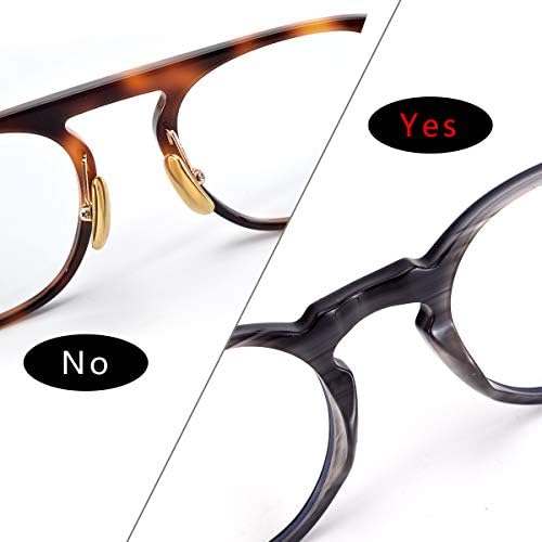 1.0mm Eyeglass Nose Pads 20 Pairs Stick On Silicone Anti-Slip Adhesive Nose Pads Cushions for Eyeglasses Sunglasses Thin Nose Pads (Clear)