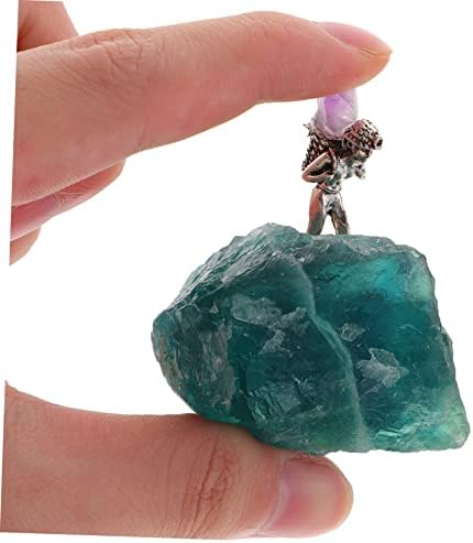 FOMIYES Crystal Cluster Miniature Miner Natural Desktop Crystal Stone Ornament Feng Shui Home Decor Unique Decorative Accent for Peaceful Environment