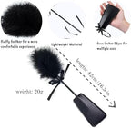 Feather Ticklers Teasers Adult and Satin Blindfold Eyemask Red for Couple Sleeping Cosplay Toys