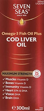 Seven Seas Extra High Strength Pure Cod Liver Oil 300ml