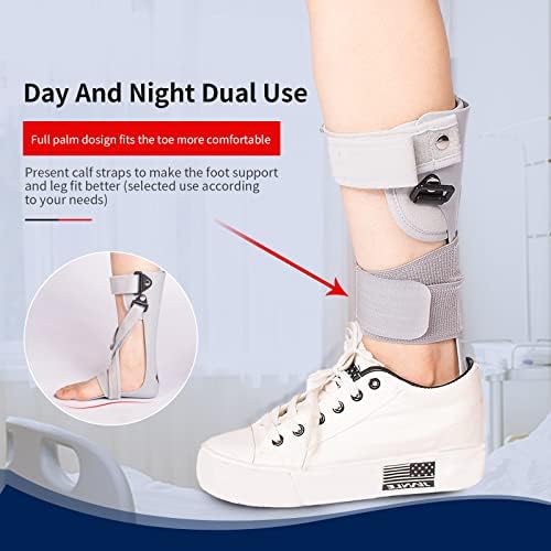 GHORTHOUD AFO Foot Drop Brace Splint Ankle Foot Orthosis Walking with Shoes or Sleeping for Stroke Hemiplegia （Medium-Right）
