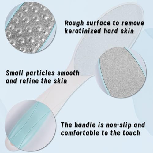 4 Pcs Stainless Steel Foot Scraper Metal Foot File Double-Sided Foot File Callus Remover for Feet Professional Foot Scraper Pedicure, Pedicure Tools, Foot Scrub Supplies (Stainless Steel)