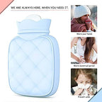 Redify Small Hot Water Bottle Bag for Hot & Cold Compress with Cover,Microwave Heating Soft Environment-Friendly Silicone for Babies Kids,Mini Hot Wate Bottle for Travel and Pain Relief,Holiday Gifts