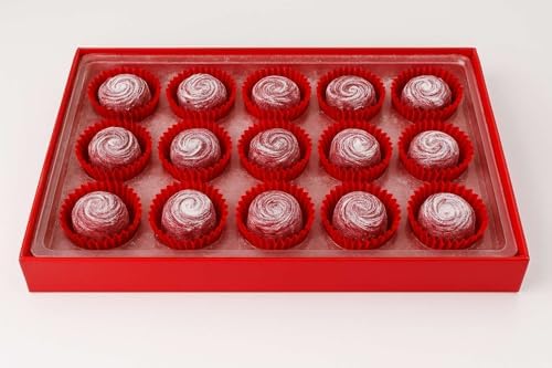Lezzet, Handmade Rose Turkish Delight, Traditional Lokum, 15 Pieces, Premium Lokum with Real Rose Flavor with Gift Box, 9.87 oz (280gr)