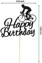 1Pc Bicycle Happy Birthday Cake Topper, Birthday Party Cake Decoration, Sports Themed Cake Topper