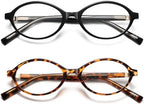 Oval Reading Glasses Women Men Blue Light Blocking Small Computer Readers Retro Fashion Frame Vintage Eyewear PT2009