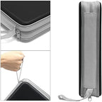 Siveit CD Case, DVD Case Holder 96 Capacity Hard Plastic CD DVD Disc Cases Storage Binder Wallet for Car Home Office Travel (Black)