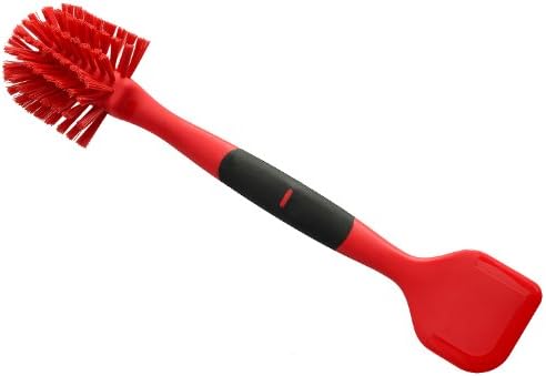 Norpro 1088R Scrub Brush/Scraper, Red, 13-inch