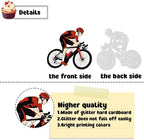 18 PCS Bike Cupcake Toppers For Kids Adult Happy Birthday Bicycle Cycling Sport Theme Cake Decor Dirtbike Birthday Party Decorations Supplies