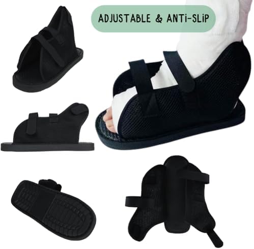 haozaikeji Open-Toe Plaster Shoe Post Surgery Walking Boot Medical Cast Shoe Foot Fracture Support for Foot Injuries Sprains Ankle Fractures Diabetic Feet Ulcers