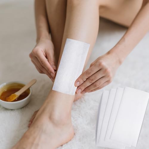 30 Pcs Wax Strips for Hair Removal 2.5'' x 7.5'' Non Woven Body and Facial Wax Strips Paper, Beauty Waxing Strip for Leg Face Chest Back and Bikini (30 Pcs)